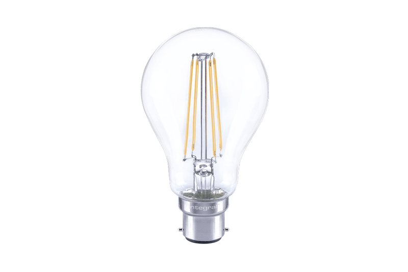 Integral 7W LED BC/B22 GLS Classic Warm White 300 Dimmable Clear - ILGLSB22DC055, Image 1 of 1