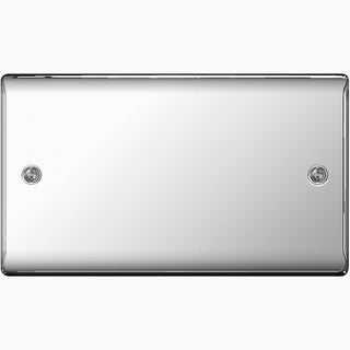 BG Nexus Metal Polished Chrome 2 Gang Blanking Plate - NPC95