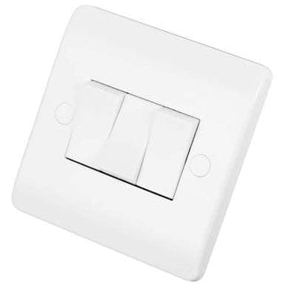 Click Scolmore Mode 10A 3 Gang 2 Way Light Switch Polar White - CMA013