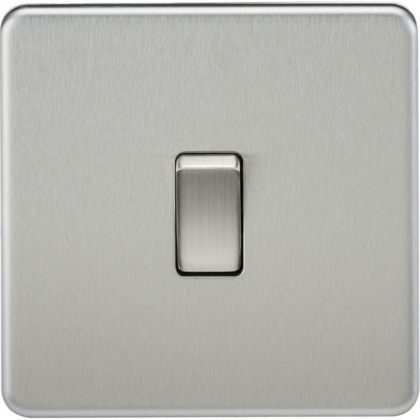 Knightsbridge Screwless 20A 1G DP Switch - Brushed Chrome - SF8341BC, Image 1 of 1