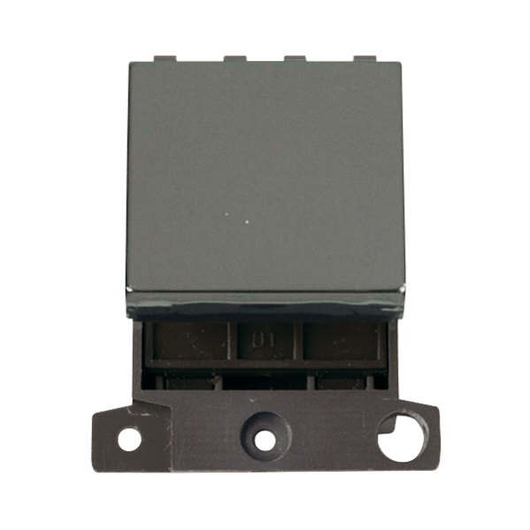 Click Scolmore MiniGrid 250V 32A Double-Pole Switch Module Black Nickel - MD032BN, Image 1 of 1