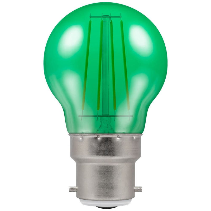 Crompton LED Filament Harlequin Round BC B22 4W - Green, Image 1 of 1