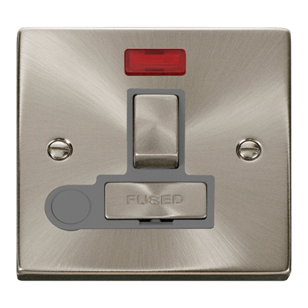 Click Scolmore Deco Ingot 13A Flex Outlet Neon Switched Fused Spur Unit - VPSC552GY, Image 1 of 1