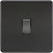 Knightsbridge Screwless 10AX 1G 2-Way Switch - Matt Black with black rocker - SF2000MBB