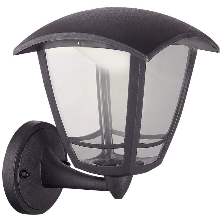 Luceco 8W Integrated LED Bottom Outdoor Wall Lantern - Black - LEXCL4B6B4, Image 1 of 1