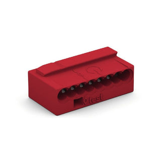 Wago Micro Push Wire Connector 8-Conductor Terminal Block Red - 243-808