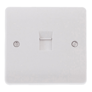 Click Scolmore Mode 1 Gang CAT-5E Switch Polar White - CMA131