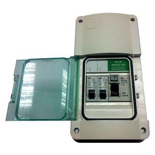 Lewden Garage Unit 63A 30MA A RCCB +2MCBs IP55 - E-GARAGE-63A