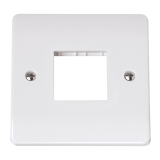 Click Scolmore MiniGrid Single Switch Plate 2 Gang Aperture White - CMA402