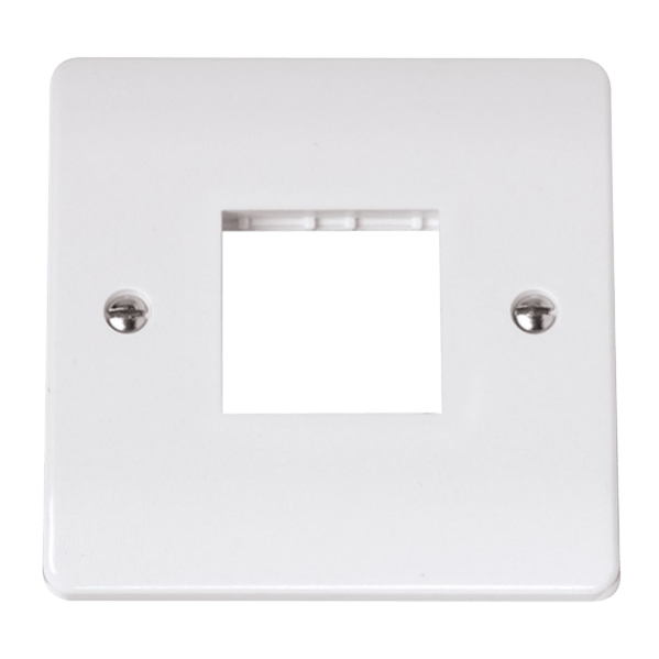 Click Scolmore MiniGrid Single Switch Plate 2 Gang Aperture White - CMA402, Image 1 of 1