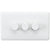 Knightsbridge Curved Edge 3G 40-400W Dimmer - White - CU2163