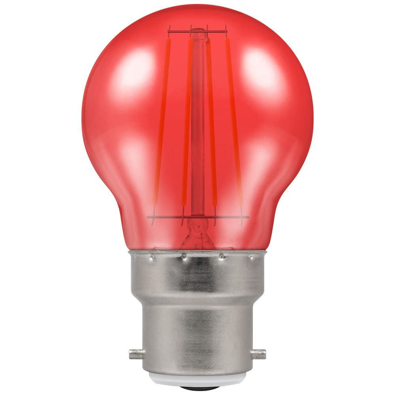 Crompton LED Filament Harlequin Round BC B22 4W - Red, Image 1 of 1