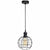 4Lite WiZ Connected SMART LED Decorative Single Black Pendant with Birdcage shape Cage and ST64 Amber Lamp WiFi - 4L1-7015