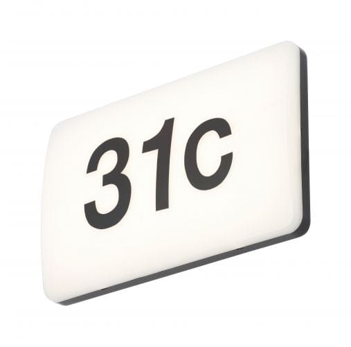 Forum Mesa 16W LED Door Number with LUX Sensor IP65 - Black - ZN-35689 ...