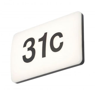 Forum Mesa 16W LED Door Number with LUX Sensor IP65 - Black - ZN-35689-BLK