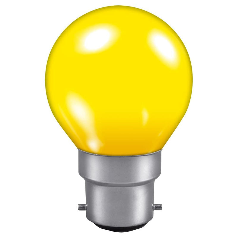 Kosnic 1W LED BC/B22 Golf Ball Yellow - KLED01GLF/B22-YL