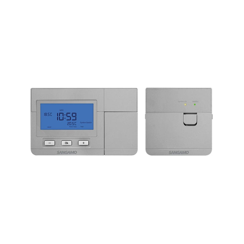 Sangamo Wireless Programmable Thermostat with Digital Display Silver - CHPRSTATDPRFS, Image 1 of 1