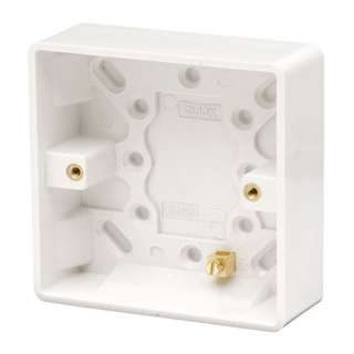 Click Scolmore Mode 1 Gang 25mm Pattress Box Polar White - CMA081