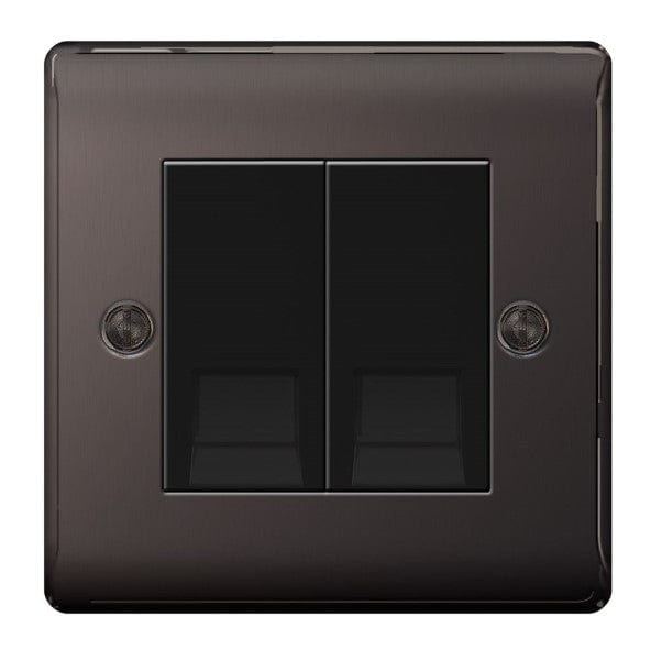 BG Nexus Metal Black Nickel Master Telephone Socket - NBNBTM2, Image 1 of 1