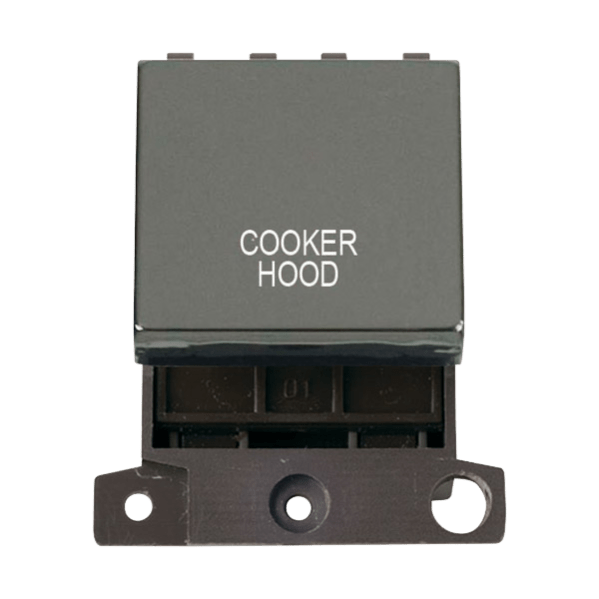 Click Scolmore MiniGrid 20A Double-Pole Ingot Cooker Hood Switch Black Nickel - MD022BN-CH, Image 1 of 1