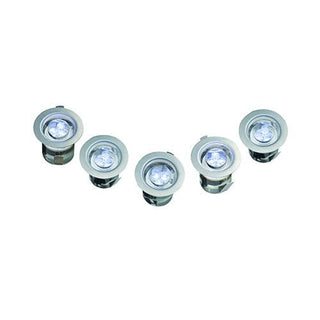 Robus VITA 1.8W Blue LED Circular IP68 Deck Lights With 5 Fittings Kit - R3LED5S-07
