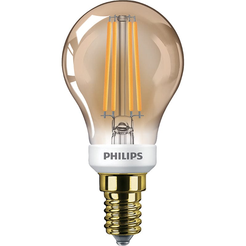 Philips CLA LEDLuster 5w LED E14 Golf Ball Amber Warm White Dimmable - 81567000, Image 1 of 1