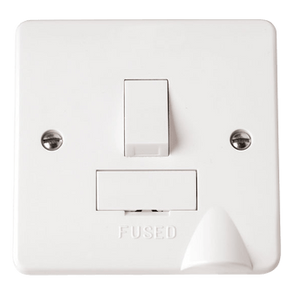 Click Scolmore Mode 13A 1 Gang Moulded DP Fused Spur Polar White - CMA051