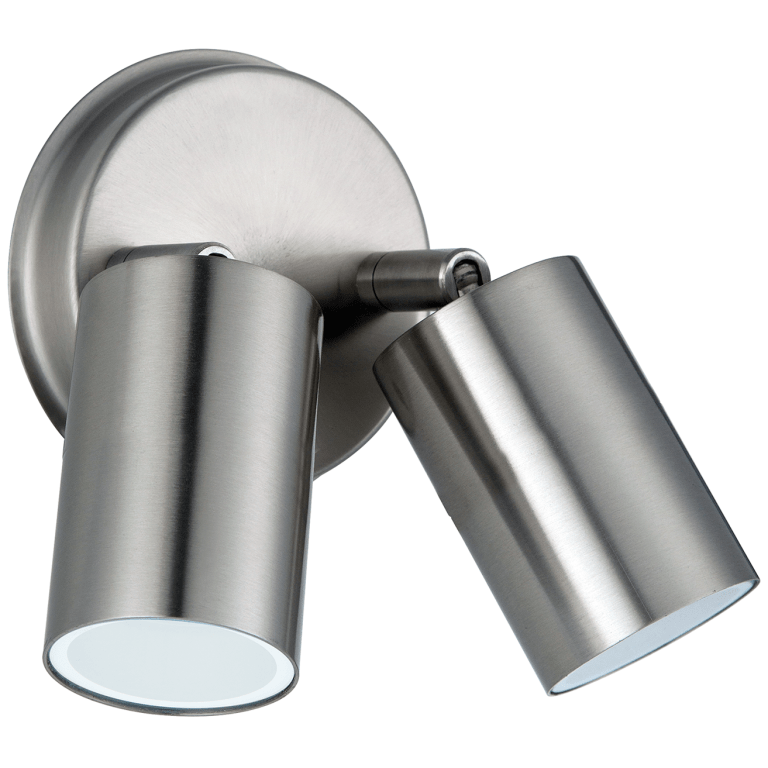 Luceco 8W Integrated LED Outdoor Adjustable Twin Down Light - Stainless Steel - LEXDSS5T30, Image 1 of 1