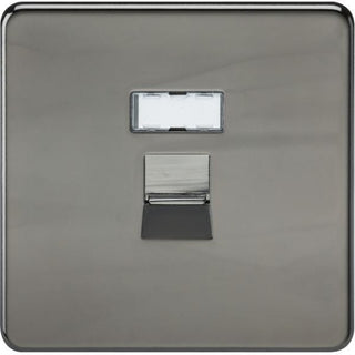 Knightsbridge Screwless RJ45 network outlet - black nickel - SFRJ45BN