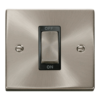 Click Scolmore Deco Ingot 1 Gang 45A 2 Pole Switch - VPSC500BK