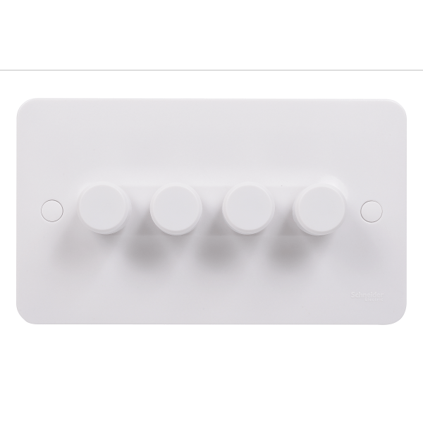Schneider LWM 4G 2W Universal 250W/VA Dimmer Switch White - GGBL6042CS, Image 1 of 1