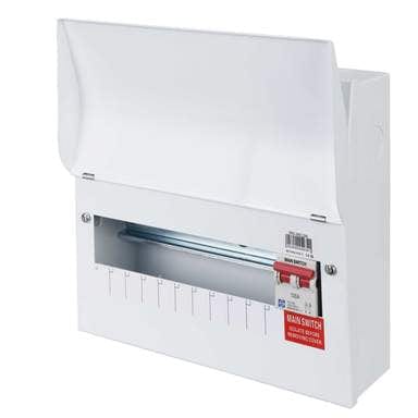 Lewden 10 + 1 Way 100A Isolator Incomer Metal Clad Consumer Unit - PRO-MX12M, Image 1 of 2