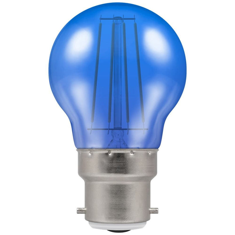 Crompton LED Filament Harlequin Round BC B22 4W - Blue, Image 1 of 1