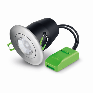 JCC Fireguard Next Generation Unlamped Downlight Tilt IP20 Brushed Nickel - JC010023/BN