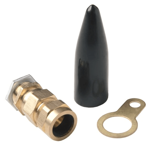 Wiska CW Pack Economy gland and locknut shroud Brass - CW90L, Image 1 of 1