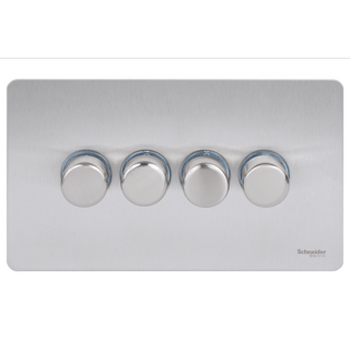 Schneider USFP 4G 2W 250W/VA Dimmer - Stainless Steel - GU6442CSS