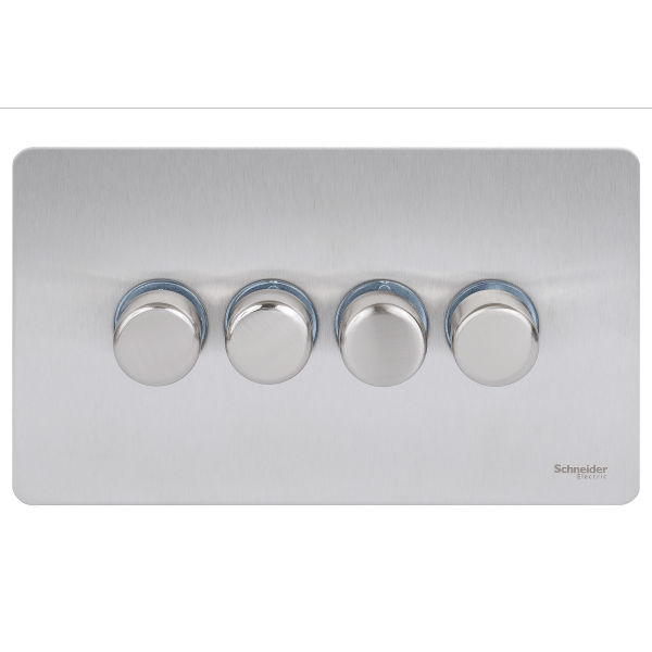 Schneider USFP 4G 2W 250W/VA Dimmer - Stainless Steel - GU6442CSS, Image 1 of 1