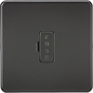 Knightsbridge Screwless 13A Fused Spur Unit - Matt Black - SF6000MBB