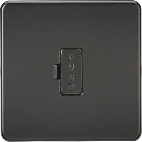 Knightsbridge Screwless 13A Fused Spur Unit - Matt Black - SF6000MBB, Image 1 of 1