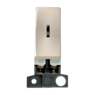 Click Scolmore MiniGrid 10A 2 Way Ingot Key Switch Satin Chrome - MD003SC
