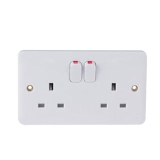 Schneider LWM 2G 13A Switched Socket White - GGBL3020