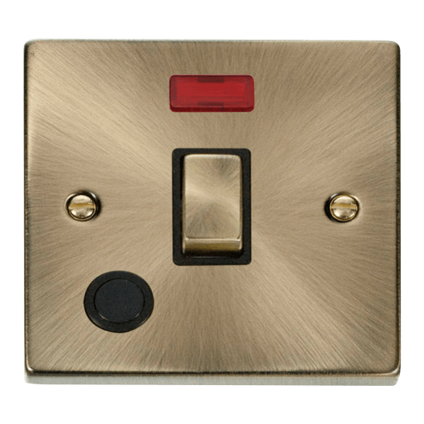 Click Scolmore Deco Ingot 20A 2 Pole Flex Outlet Neon Switch - VPAB523BK, Image 1 of 1