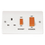 Click Scolmore Mode 45A 1 Gang Cooker Rocker Switch & Plug Socket Polar White - CMA204