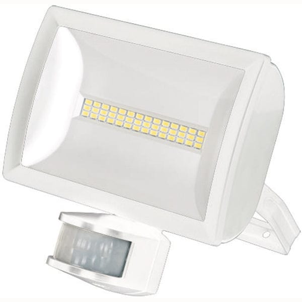 TimeGuard 20W LED Energy Saver Wide Beam PIR Floodlight - White - LEDX20PIRWH, Image 1 of 1