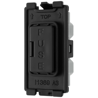 BG Evolve Grid 13A Fused Fuse Holder - Black - RPCDBFUSE