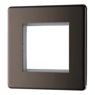 BG Flat Plate Black Nickel 2 Mod Sq Front Plate - FBNEMS2