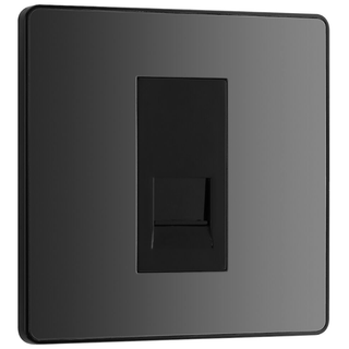BG Evolve Black Chrome Single Secondary Telephone Socket - PCDBCBTS1B