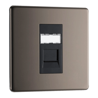 BG Flat Plate Black Nickel Rj45 Data Skt 1G - FBNRJ451
