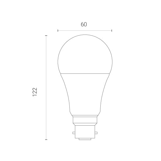 4lite 8W WiZ Connected A60 B22 Smart Bulb WW Wi-Fi BLE - 4L1-8006, Image 2 of 2