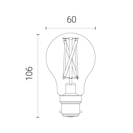 4lite 7W WiZ Connected A60 E27 Filament Bulb Amber Wi-Fi BLE - 4L1-8044, Image 2 of 2
